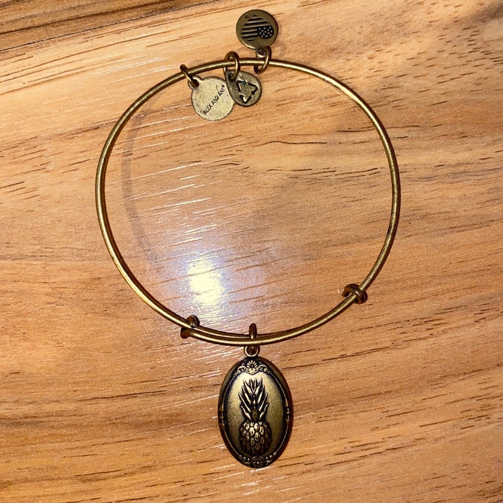 Alex and Ani pineapple gold bracelet